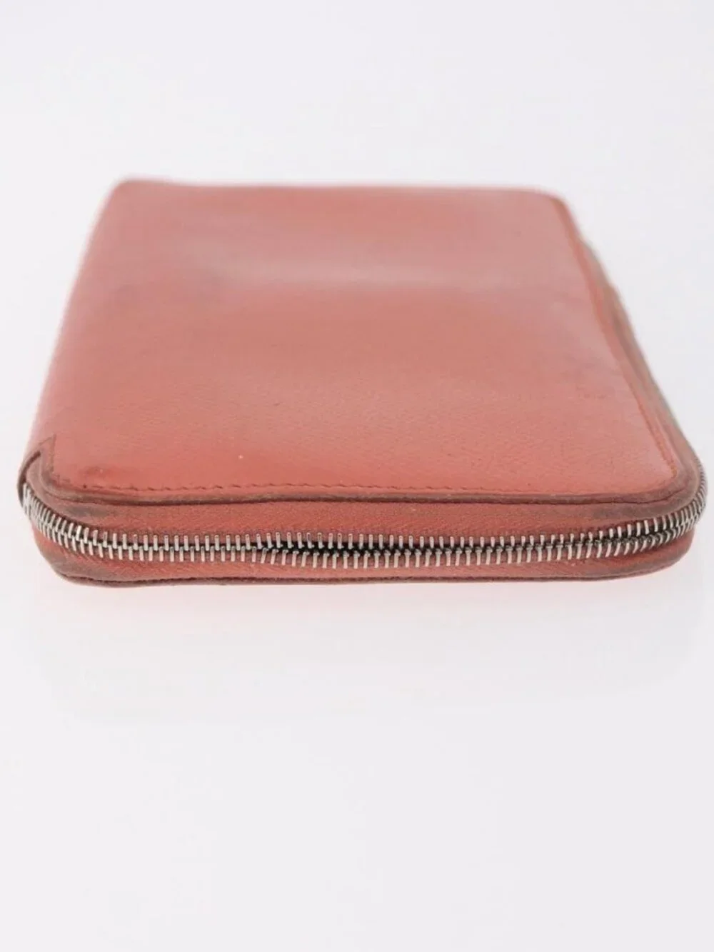 HERMES Pouch Canvas Leather 5 Set Beige Pink Purple Auth ti3991